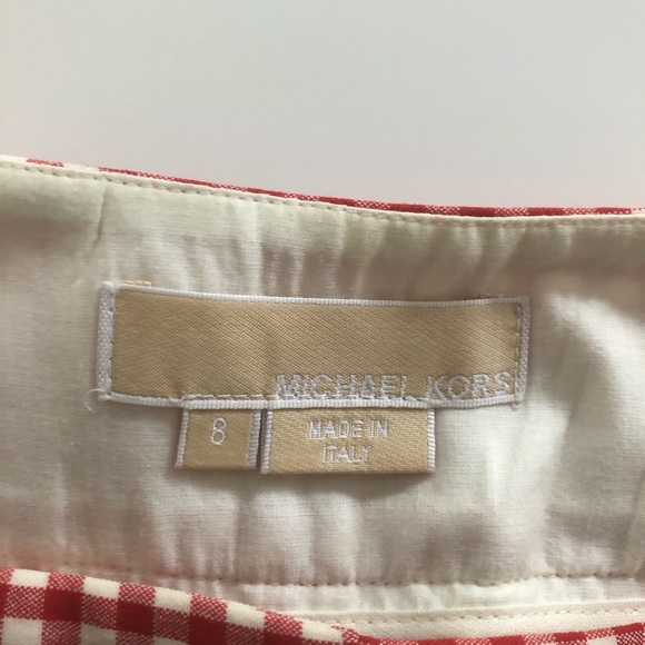 Michael Kors Red Gingham Shorts - Picture 4 of 5